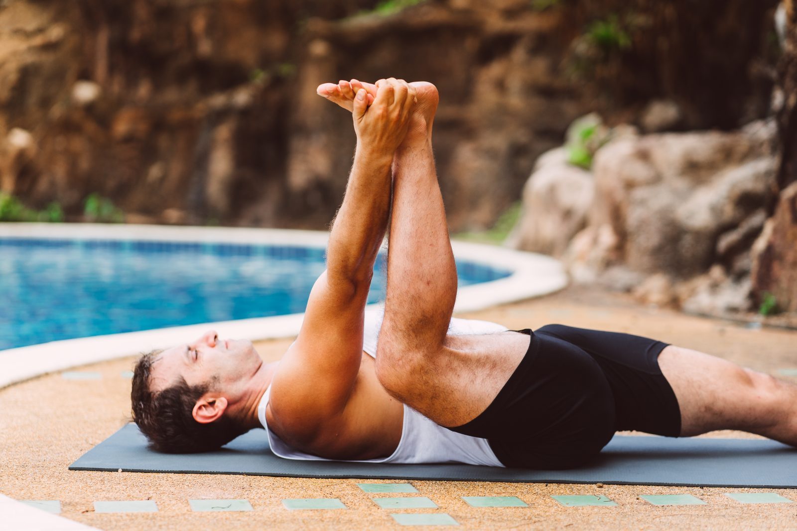 Corrective movement work on a mat in Koh Samui